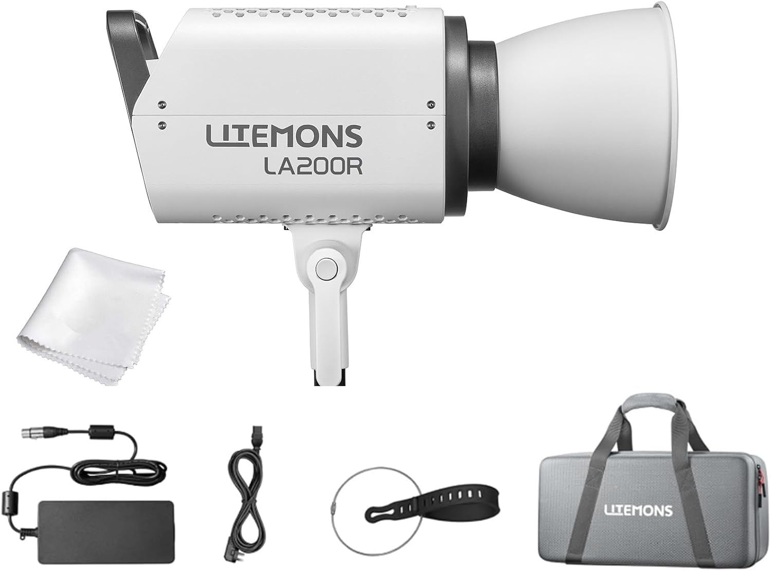 Godox Litemons LA200R K1 RGB COB LEDビデオライト、1800-10,000K CCT CRI 95+ TLCI 94+、14種類の照明効果、Bowensマウント、G/M調整機能、オンボード&amp;アプリコントロール、NFC接続、ライブストリーミング用