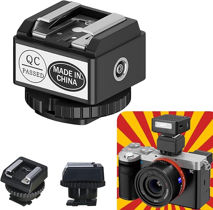 Godox IM30 IM20ミニフラッシュ用標準ホットシューライザーアダプター、フラッシュの高さを上げてレンズシャドウを軽減、Zeniko ZF04 ZF08フラッシュ用、Ulanzi SL01用、Mealight F1 F1Sミニフラッシュ用、VILTROX Z1用