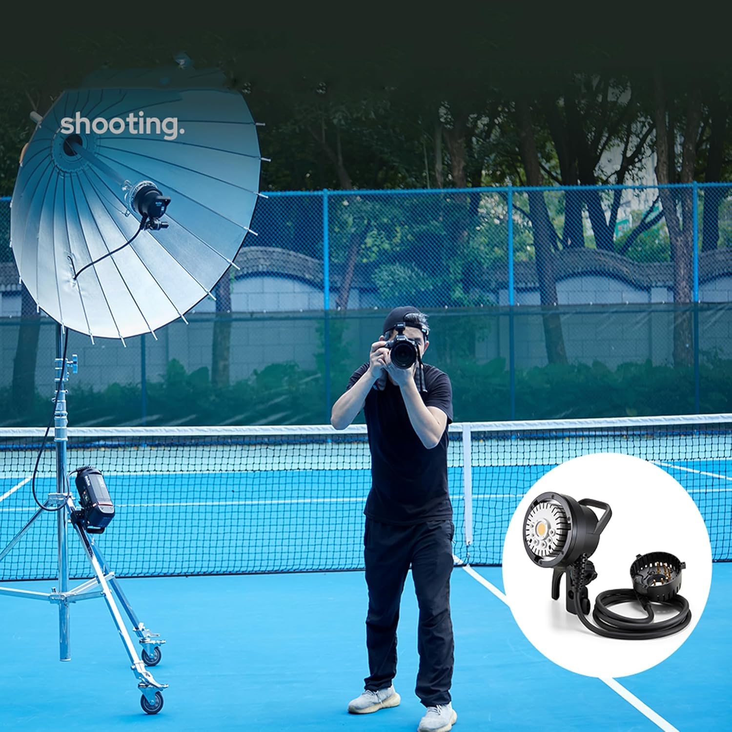 Godox AD - H600P H600P 600W Flash Head Portable Extension Head for AD600 Pro AD600Pro II AD600BM II Fash Head, for Flashpoint XPLOR600 PRO (Bowens Mount) - Letwell