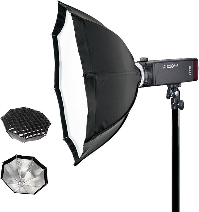 Godox AD - S7 Multi - Functional Softbox, 48cm Umbrella Softbox for Godox AD360II AD200 AD200Pro AD200Pro II AD200 Pro II - Letwell