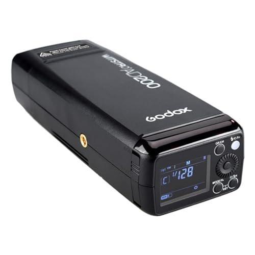 Godox AD200 200Ws 2.4G TTL Flash Strobe 1/8000 HSS Cordless Monolight with 2900mAh Lithimu Battery and Bare Bulb/Speedlite Fresnel Flash Head to Cover 500 Full Power Shots and Recycle in 0.01 - 2.1 Sec - Letwell