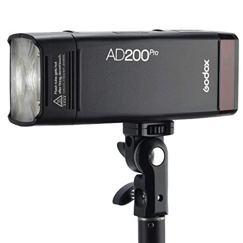 GODOX AD200 Pro AD200Pro 200Ws 2.4G Flash Strobe Monolight, 1/8000 HSS, 500 Full Power Flashes, 0.01 - 1.8s Recycling, 2900mAh Battery, Bare Bulb/Speedlite Fresnel Flash Head, Lightweight Compact - Letwell