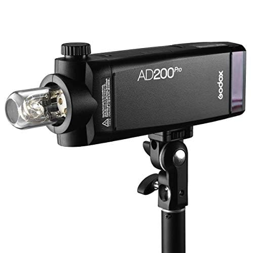 GODOX AD200 Pro AD200Pro 200Ws 2.4G Flash Strobe Monolight, 1/8000 HSS, 500 Full Power Flashes, 0.01 - 1.8s Recycling, 2900mAh Battery, Bare Bulb/Speedlite Fresnel Flash Head, Lightweight Compact - Letwell