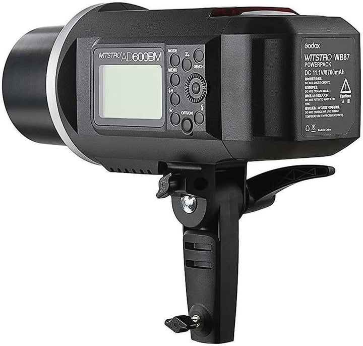 Godox AD600BM Bowens Mount 600Ws GN87 HSS Outdoor Flash Strobe Light with 2.4G Wireless X System, 8700mAh Battery to Provide 500 Full Power Flashes Recycle in 0.01 - 2.5 Second, W/Cleaning Cloth - Letwell