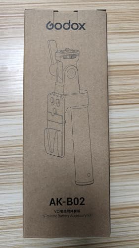 Godox AK - B02 V - Mount Battery Handgrip with D - Tap to 2.5mm DC Cable, Compatible with ML100R ML100BI ML60IIBi LED Video Light - Letwell