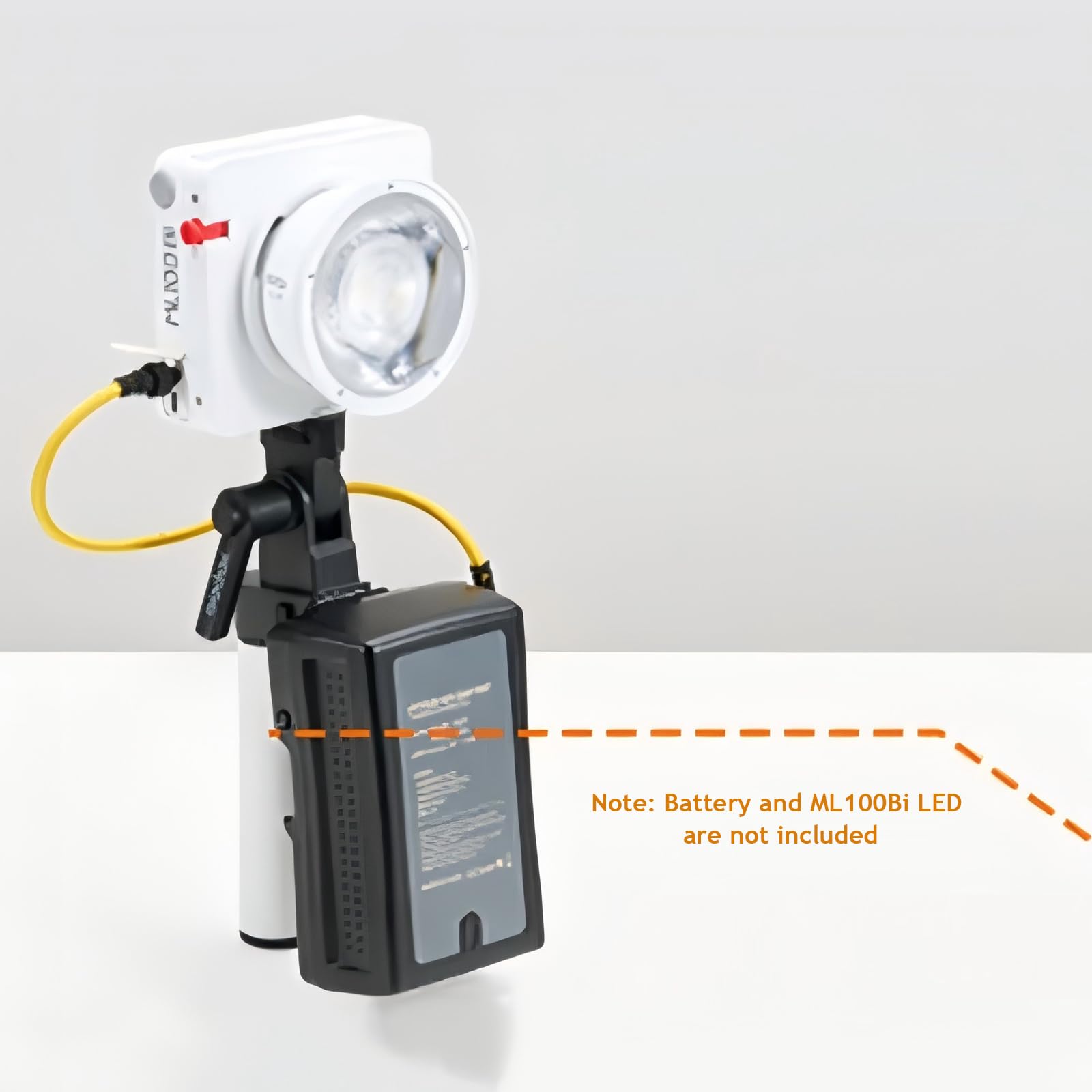 Godox AK - B02 V - Mount Battery Handgrip with D - Tap to 2.5mm DC Cable, Compatible with ML100R ML100BI ML60IIBi LED Video Light - Letwell