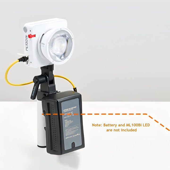 Godox AK - B02 V - Mount Battery Handgrip with D - Tap to 2.5mm DC Cable, Compatible with ML100R ML100BI ML60IIBi LED Video Light - Letwell