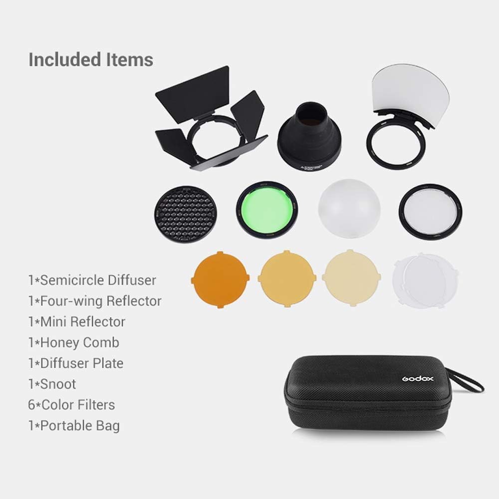 Godox AK - R1 Accessories Kit Compatible for H200R Round Flash Head, for AD200 AD200Pro AD200Pro II V1Pro C V1Pro N V1Pro S V1C V1S V1N V860III TT685 TT600 V1000 - Letwell