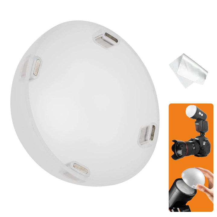 Godox AK - R11 Dome Diffuser, Compatible for godox H200R Round Flash Head, for V1Pro V100 V1 AD200 Pro, AD200 AD200Pro II AD200ProII Camera Flash - Letwell