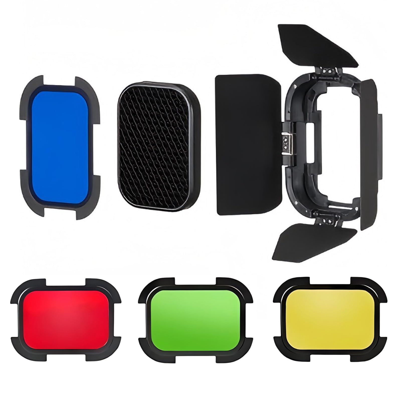 Godox BD - 07 II Barndoor with Detachable Honeycomb Grid and 4 Color Filters Compatible for AD200 Pro II AD200ProII AD200ProII Camera Flash(Upgraded Version of Godox BD - 07) - Letwell