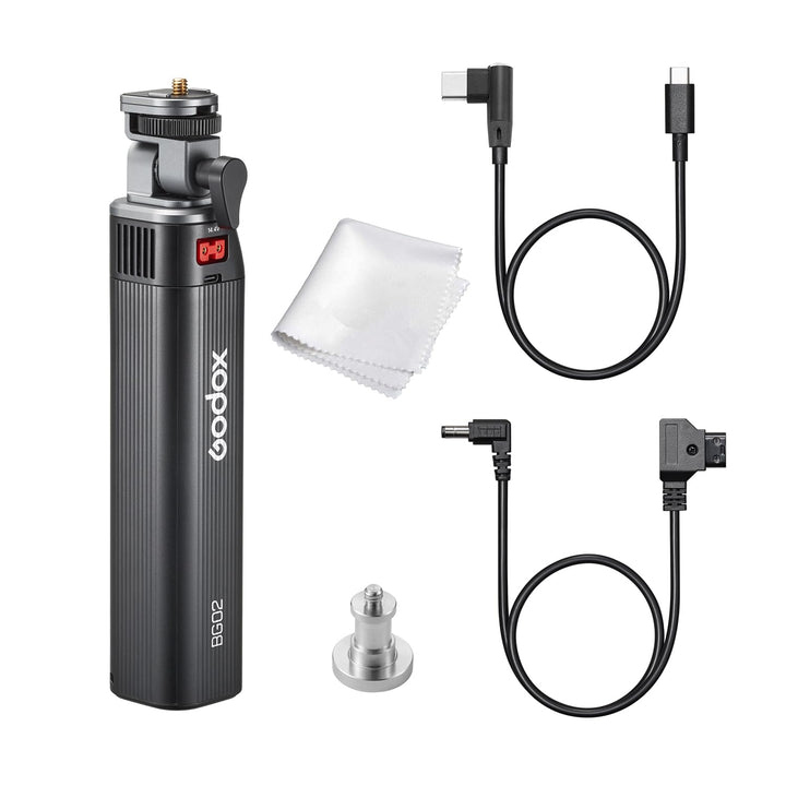 Godox BG02 Battery Grip, 14.4V 6600mAh 95.04Wh Handgrip for AD200 AD200Pro II AD300Pro Camera Flash, forGodox ML100BI,ML60BI ML100R LED Video Light, with D - Tap and USB - C Cable for Flash and LED Light - Letwell