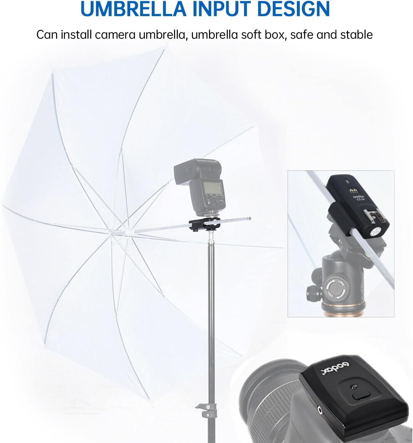 Godox CT - 16 Wireless Radio Flash Trigger Receiver Kit, 16 Channel 433MHz Wireless Flash Trigger Kit (1x Transmitter+2X Receiver), Compatible with Canon Nikon Pentax DSLR Camera - Letwell