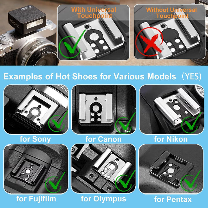 Godox iM20 Camera Flash - USB C Charging/5 Levels/470 mAh Built - in Battery/GN10/440 Full - Power Flashes/3s Recycle Times/Manual Godox Flash for Sony zv1/Sony zve10/etc. NOT for ZV - 1F - Letwell