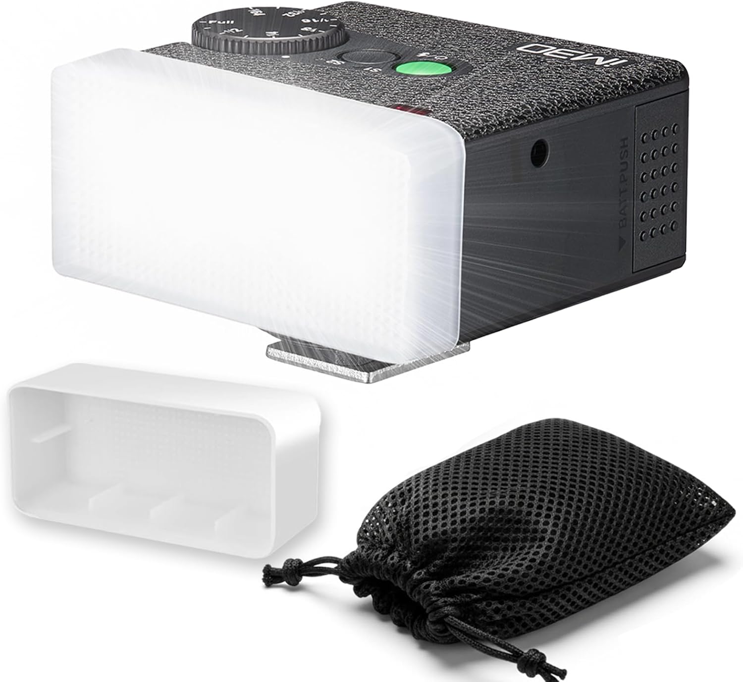 Godox iM30 with Diffuser Godox Mini Flash - Camera Flash GN 15, 7 Power Levels, Manual Flash for Canon/Sony zv1/Sony zve10 /Ricoh gr3/Nikon/Fuji f1 - 230 Full - Power Flashes/6500K±200K/3.6S Recycle - Letwell