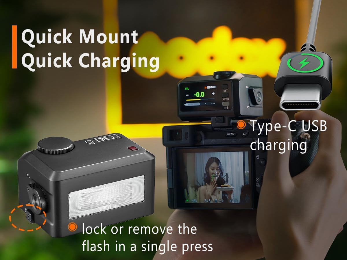 Godox iT30 pro TTL Mini Flash - GODOX Authorized Distributor iT30Pro - GoDOx IT30 Pro GodOX TTL Flash, Wireless Master & Receiver, HSS 1/8000 Second, 2.4G Wireless,GodOX Flash - Letwell