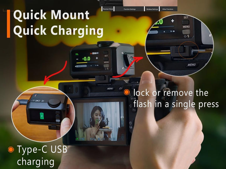 GODOX iT30pro s for Sony with GodoX TR - S Hotshoe Riser TR S & Diffuser - IT30 Pro for Sony iT30 PRO TTL Flash, Wireless Master & Receiver, HSS 1/8000 Second, 2.4G Wireless, Touchscreen - Letwell