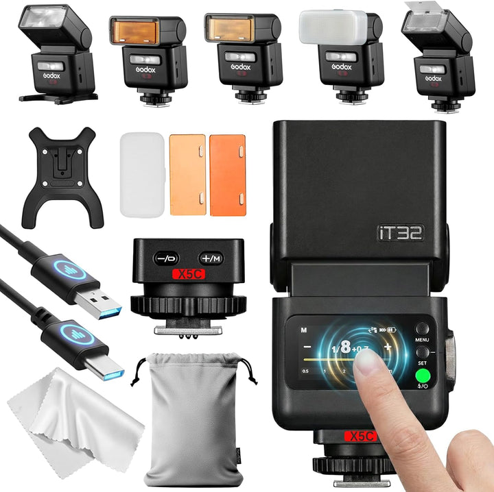 Godox iT32 TTL Mini Flash with X5 Trigger Kit - Letwell