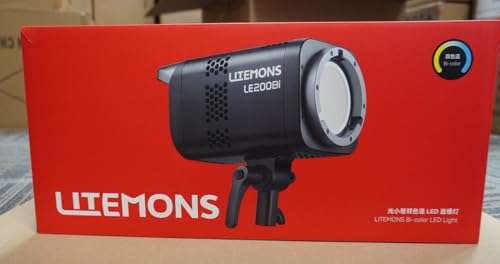 Godox LE200Bi Bi - Color LED Light, 220W GODOX Light All Metal Body,CRI/TLCI98+, CCT 2800K - 6500K/11 FX Effects/Bowens Mount/Whisper - Quiet Fan, App/DMX/NFC/CRMX Control, for Video, Streaming & Studio - Letwell