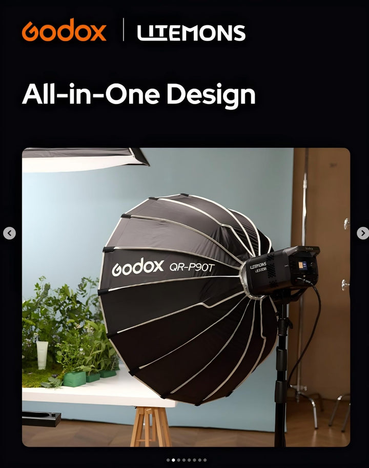 Godox LE200Bi Bi - Color LED Light, 220W GODOX Light All Metal Body,CRI/TLCI98+, CCT 2800K - 6500K/11 FX Effects/Bowens Mount/Whisper - Quiet Fan, App/DMX/NFC/CRMX Control, for Video, Streaming & Studio - Letwell