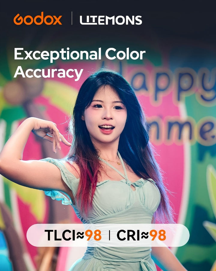 Godox LE300Bi Bi - Color LED Light, 320W GODOX Light All Metal Body,CRI/TLCI98+, CCT 2800K - 6500K/11 FX Effects/Bowens Mount/Whisper - Quiet Fan, App/DMX/NFC/CRMX Control, for Video, Streaming & Studio - Letwell