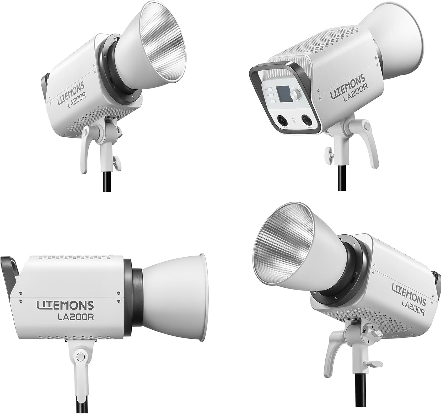 Godox Litemons LA200R K1 RGB COB LED Video Light,1800 - 10,000K CCT CRI 95+ TLCI 94+, 14 Lighting Effects,Bowens Mount, with G/M Adjustment,Onboard & App Control, NFC Connection,for Live Streaming - Letwell