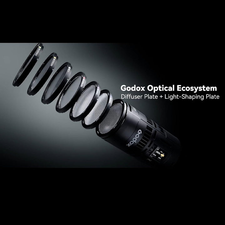 Godox Magnetic Mounting Kit,MK for MS60Bi MS60R RS60R RS60Bi LED Lights & Round - Head Flashes V100 V1 Pro AD100 Pro, Includes Barndoors, Diffusers, Snoot, Grid & Carry Bag - Letwell