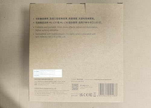Godox ML - CFL5 Collapsible Silicone Fresnel Attachment, Adjustable Light Modifier for ML - L15 & ML - L36 Lens Reflectors of Godox ML100BI ML100R, Enhancing Beam Intensity and Coverage - Letwell