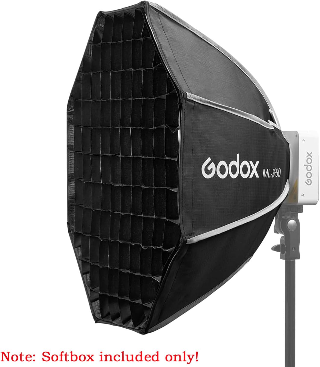 Godox ML100Bi ML - SF50 Octagon Softbox, 50cmX50cm/19.6Inchx19.6Inch Godox Mount Softbox for ML100R ML100Bi, ML60IIBi, ML60Bi, ML60, ML30Bi, ML30 LED Video Light - Letwell
