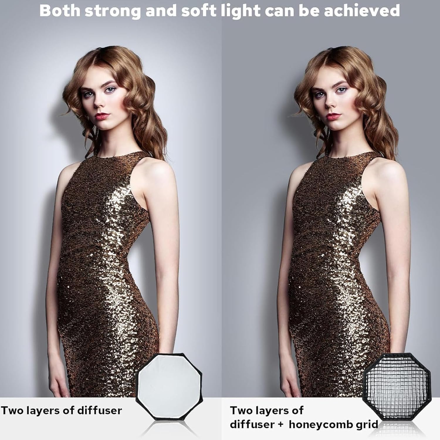 Godox ML100Bi ML - SF50 Octagon Softbox, 50cmX50cm/19.6Inchx19.6Inch Godox Mount Softbox for ML100R ML100Bi, ML60IIBi, ML60Bi, ML60, ML30Bi, ML30 LED Video Light - Letwell