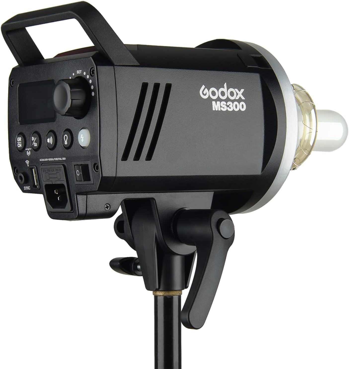Godox MS300 Studio Strobe 300Ws 110V GN58 5600K Bowens Mount Monolight, Built - in Godox 2.4G Wireless System, 150W Modeling Lamp, Outstanding Output Stability, Anti - Preflash, 1/32 to 1/1 Steps Output - Letwell