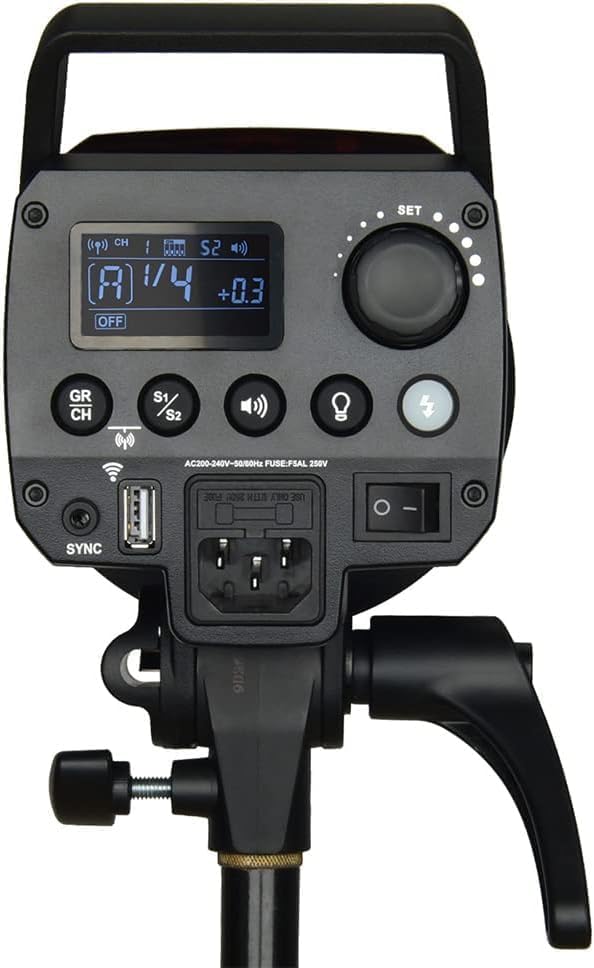 Godox MS300 Studio Strobe 300Ws 110V GN58 5600K Bowens Mount Monolight, Built - in Godox 2.4G Wireless System, 150W Modeling Lamp, Outstanding Output Stability, Anti - Preflash, 1/32 to 1/1 Steps Output - Letwell