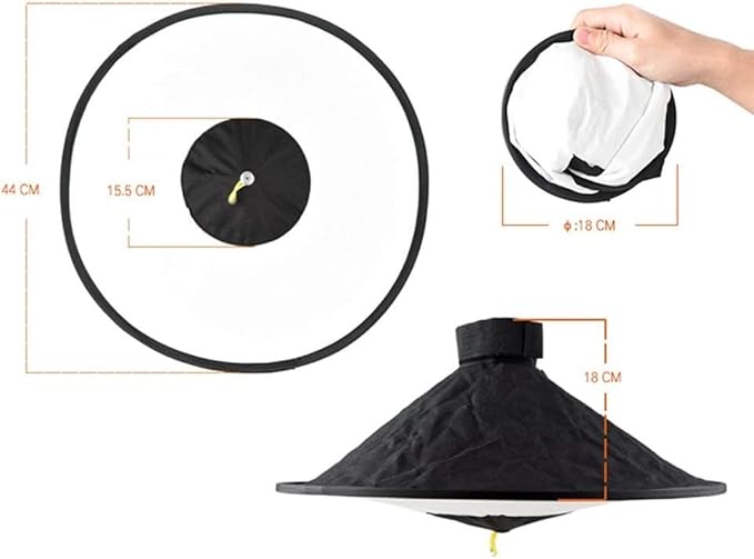 Godox RS18 Camera Flash Bounce Diffuser Light Softbox, for AD200 AD200Pro AD200ProII AD200Pro II V860II V850II and Other Flashes - Letwell