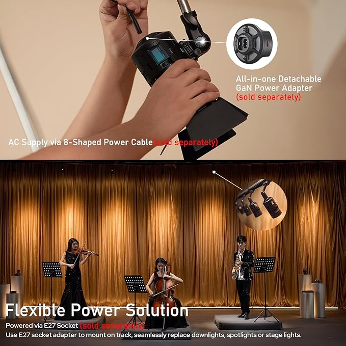 Godox RS60Bi Bi - Color LED Video Light, with CCT 2800 - 6500K, 11 Lighting Effects, HSI & High CRI 97+ TLCI 98+, Supports DMX/APP Control and Multiple Power Solutions - Letwell