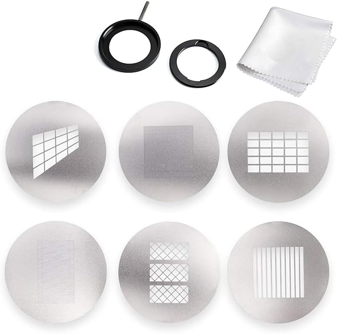 Godox SA - 10 GOBO Holder with SA - 09 - 004 GOBO Set for Godox S30 Focusing LED Light, W/Cleaning Cloth - Letwell