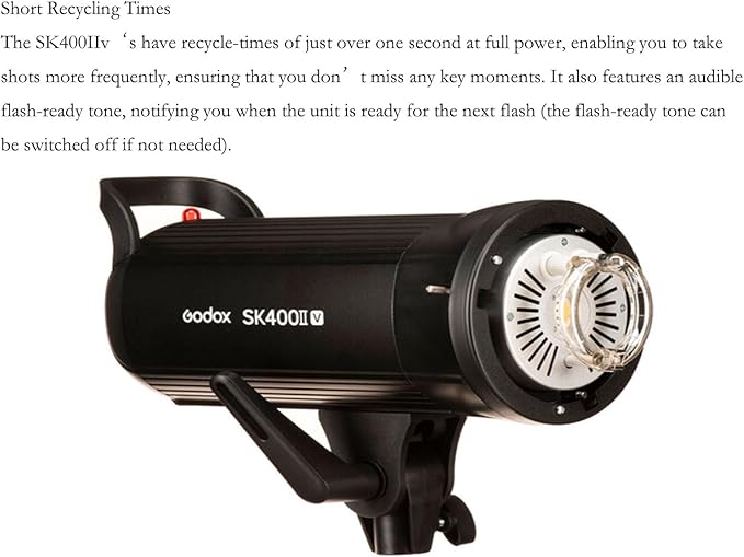 Godox SK400II V SK400IIV SK400II - V Flash Monolight,Bowens Mount 400W Studio Strobe Flash, GN65 5600K 2.4G with LED Modeling Lamp for Studio(SK400II Upgraded Version - Letwell