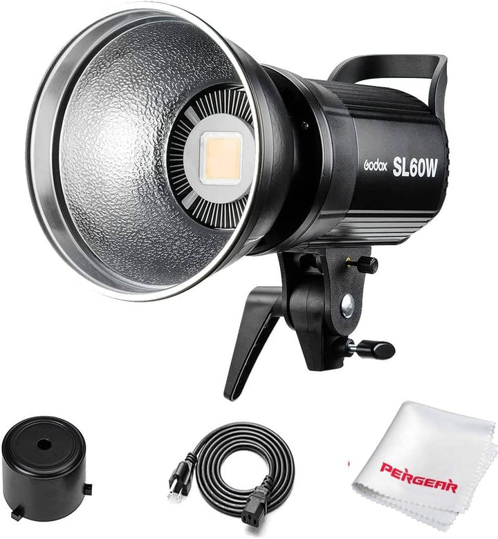 Godox SL - 60W 60W CRI95+ Qa>90 5600±300K Bowens Mount Led Continuous Video Light, Brightness Adjustment, 433MHz Grouping System, for Video Recording,Wedding, Outdoor Shooting - Letwell