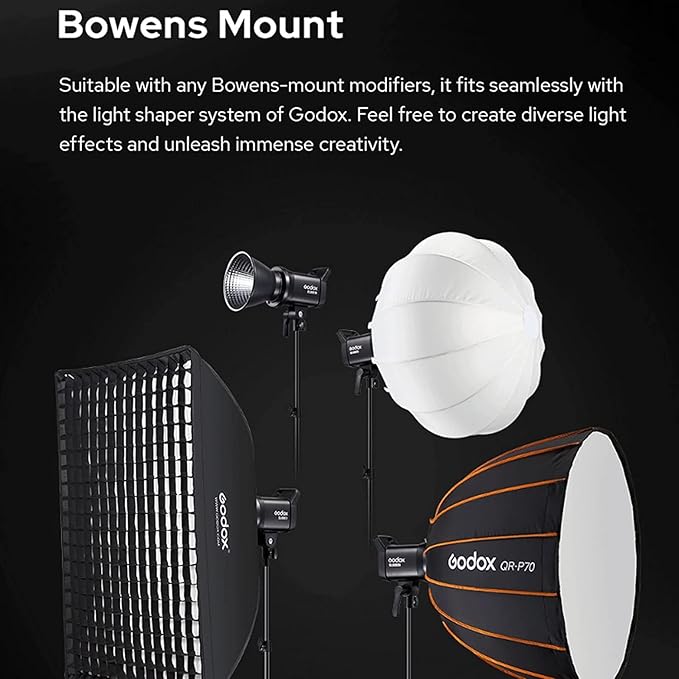 Godox SL60 SL60IID 70W Bowens Mount Led Video Light,8 FX Effects CRI 96 TLCI 97 5600±200K,16 Groups 32 Channels, 2.4GHz Wireless/Bluetooth/Light Body Control,0% - 100% Brightness Adjustment - Letwell