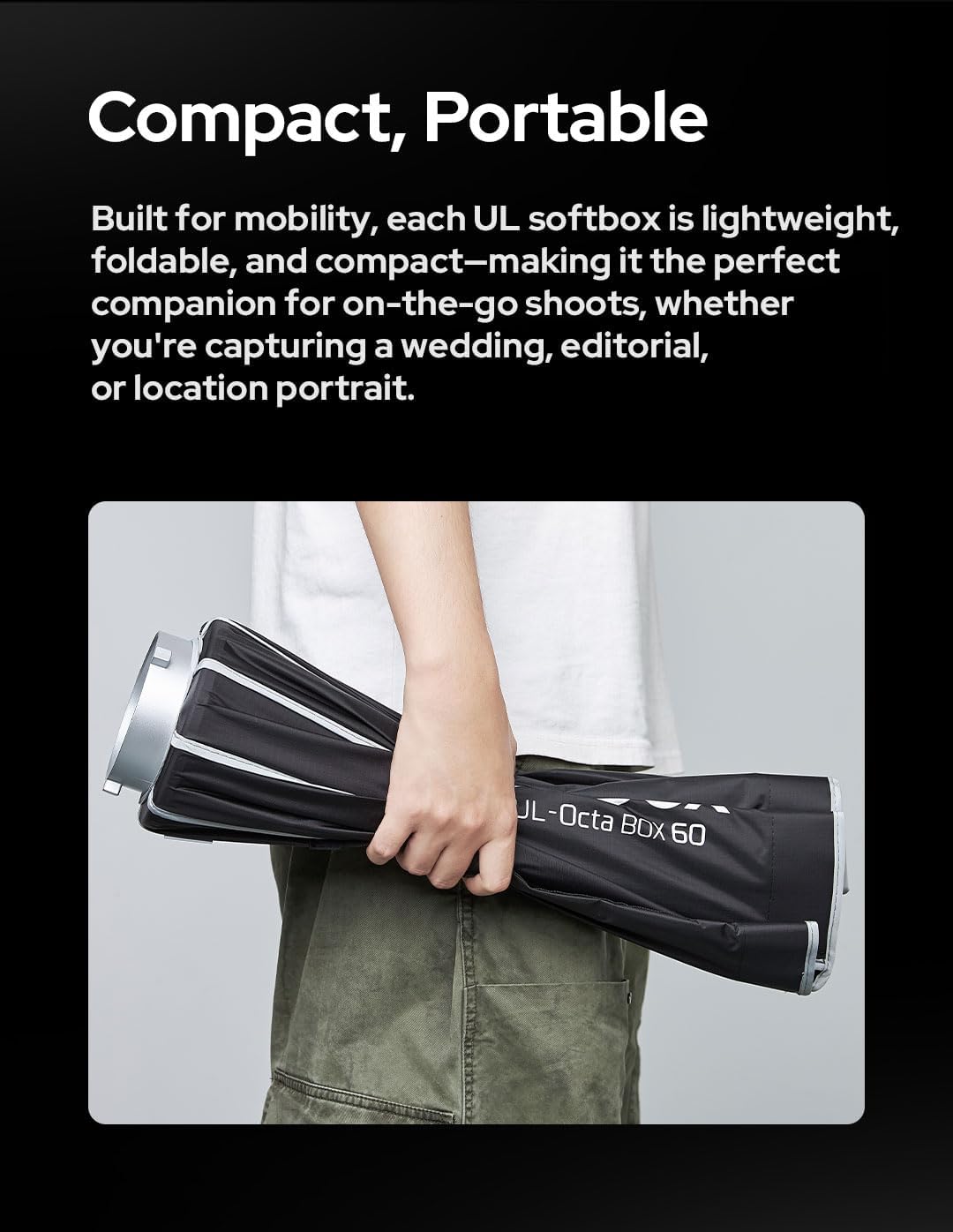 Godox Softbox Godox Quick Release Umbrella Softbox,Bowens Mount with Removable Front and Inner Diffusers/Grip/Diffuser Plate for Photography, Live Streaming,Location Portrait - Letwell