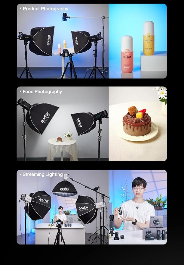 Godox Softbox Godox Quick Release Umbrella Softbox,Bowens Mount with Removable Front and Inner Diffusers/Grip/Diffuser Plate for Photography, Live Streaming,Location Portrait - Letwell
