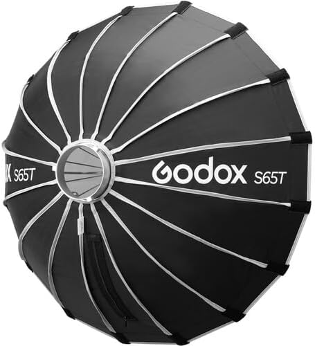 Godox Softbox Godox S65T 65cm/25.6in, Godox S85T 85cm/33.5in, S120T 120cm/47.3in Quick Release Umbrella Softbox, Bowens Mount with Removable Front and Inner Diffusers for Photography, Live Streaming and Travel - Letwell