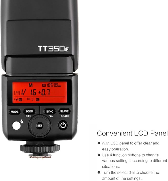 Godox TT350 2.4G HSS 1/8000s TTL GN36 Camera Flash - Letwell