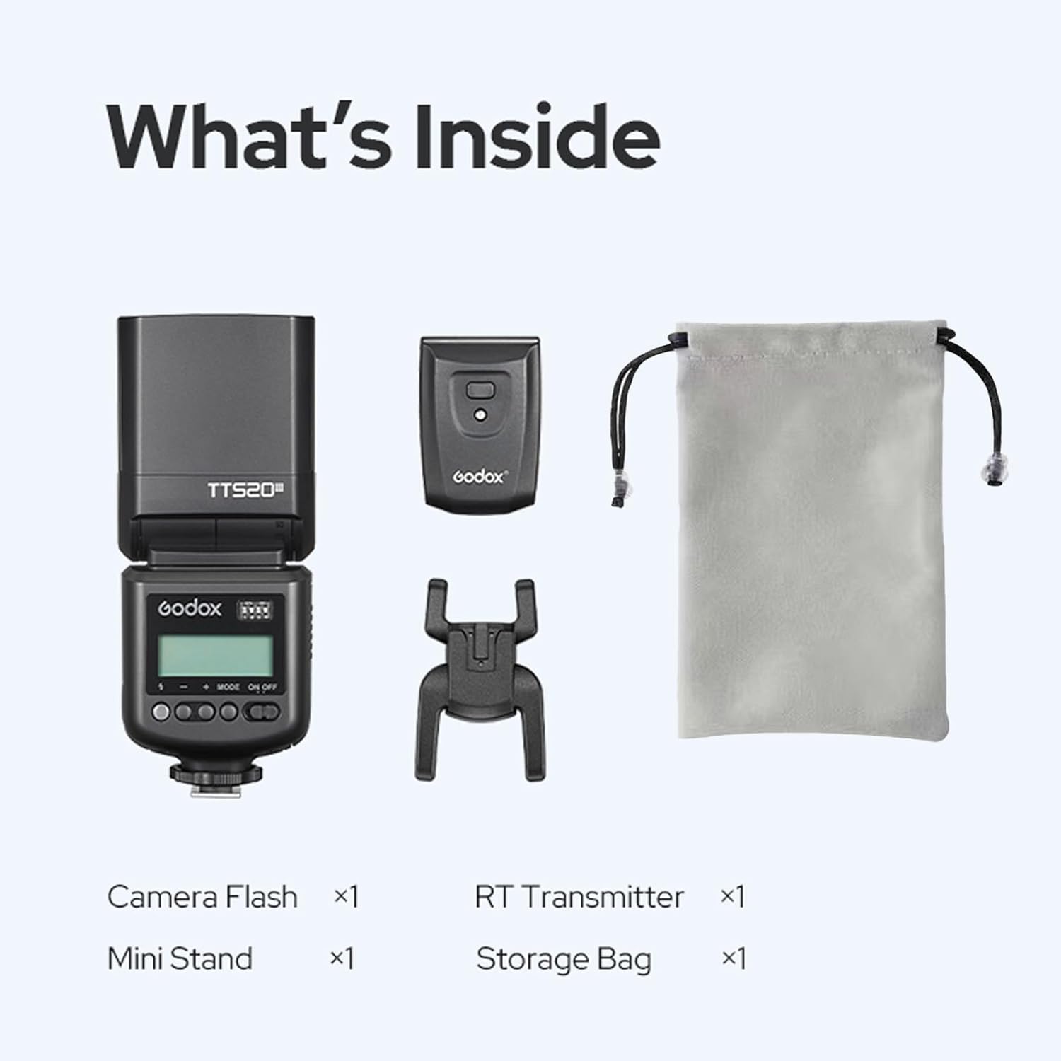 Godox TT520 III TT520III Camera Flash - Godox TT520 II TT520II Upgraded, 433MHz GN33 Manual Flash with RT - 16 Transmitter, 1/128 - 1/1Power(±1/3 - stop), S1/S2 Mode,Compatible w/Center - Pin Hotshoe Cameras - Letwell