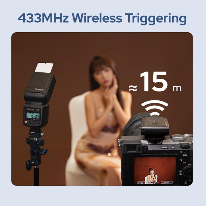 Godox TT520 III TT520III Camera Flash - Godox TT520 II TT520II Upgraded, 433MHz GN33 Manual Flash with RT - 16 Transmitter, 1/128 - 1/1Power(±1/3 - stop), S1/S2 Mode,Compatible w/Center - Pin Hotshoe Cameras - Letwell