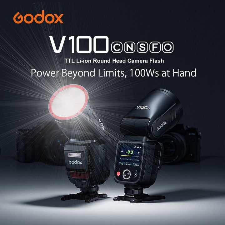 GODOX V100 S GODOX Flash for Sony – Global Shutter,Touchscreen Control,100W TTL Camera Flash GODOXV1 for Sony Upgraded,70 Full Power Consecutive Flashes, Camera Flash for a7iii etc - Letwell