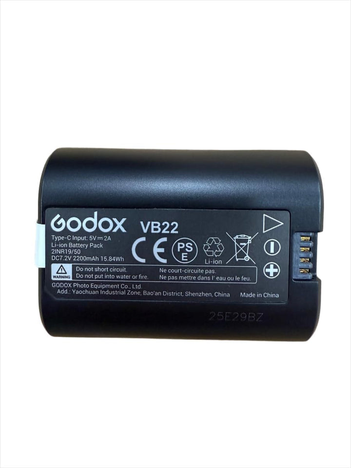 GODOX V480 Battery, VB22 Battery for V480C V480S V480N V480O V480F V480O Camera Flash, USB C Charging, 7.2V 2200mAh - Letwell