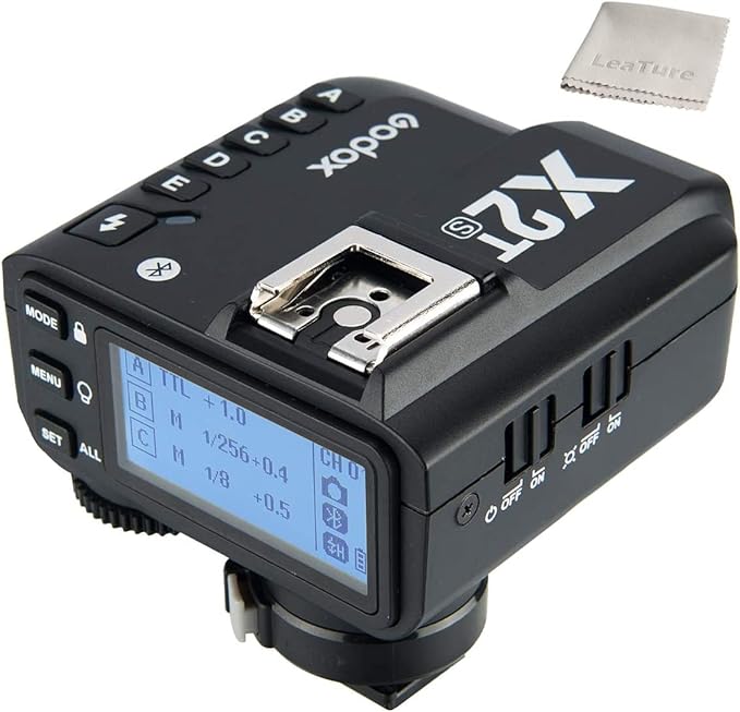 Godox X2T TTL Wireless Flash Trigger, Bluetooth Connection, 1/8000s HSS, 5 Separate Group Buttons, Relocated Control - Wheel, New Hotshoe Locking, New AF Assist Light - Letwell