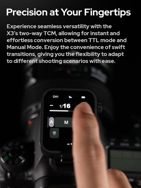 Godox X3 Trigger for 𝗦𝗼𝗻𝘆 【 Godox Trigger for Sony X3 S 】 X3S TTL Wireless Flash Trigger for 𝗦𝗼𝗻𝘆, OLED Touchscreen Flash Transmitter,Built - in Lithium Battery Perfectly for GODOX V1 GODOX V100 - Letwell