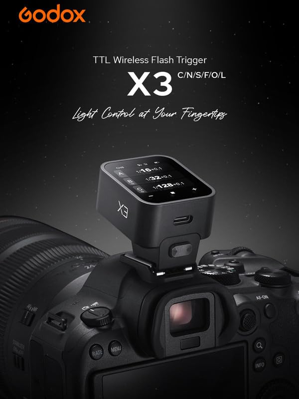 Godox X3 Trigger for 𝗦𝗼𝗻𝘆 【 Godox Trigger for Sony X3 S 】 X3S TTL Wireless Flash Trigger for 𝗦𝗼𝗻𝘆, OLED Touchscreen Flash Transmitter,Built - in Lithium Battery Perfectly for GODOX V1 GODOX V100 - Letwell
