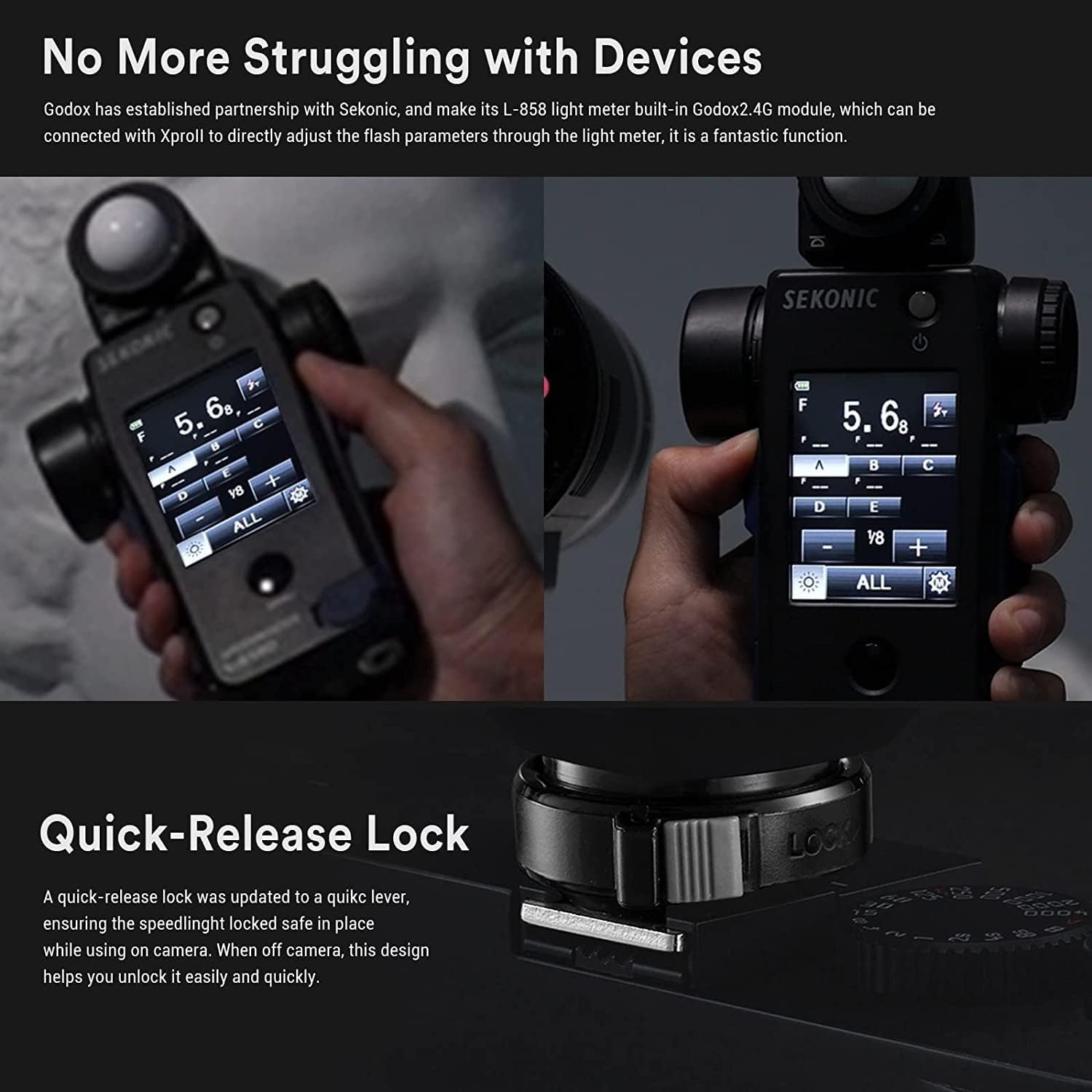 Godox XProII TTL Wireless Flash Trigger Cameras,2.4G 1/8000s HSS,Bluetooth Connection,TCM Instant Conversion,Updated Quick - Release Lock,16 Groups and 32 Channels(XProII) - Letwell