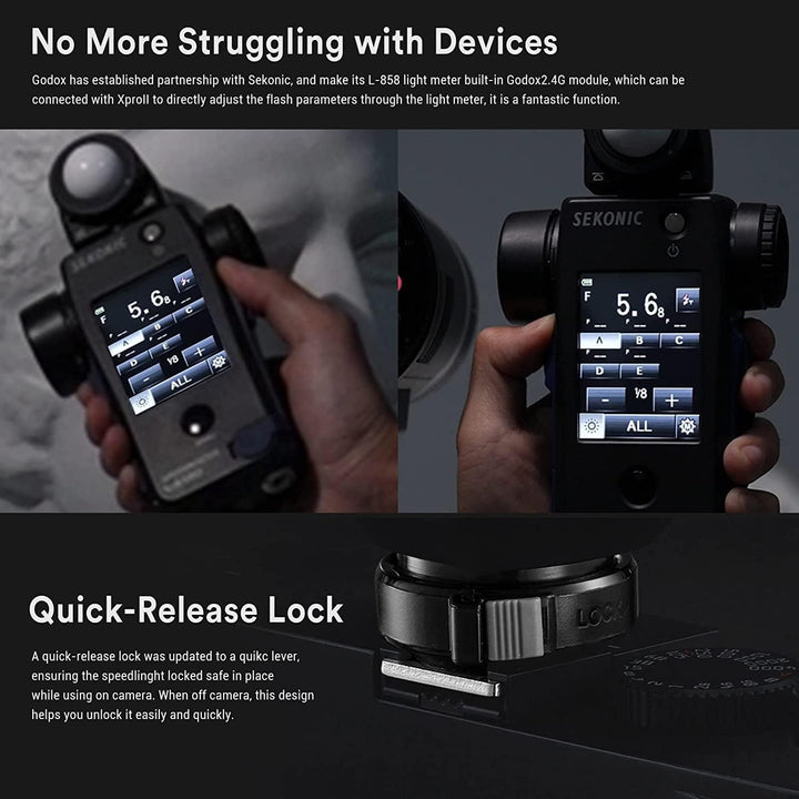 Godox XProII TTL Wireless Flash Trigger Cameras,2.4G 1/8000s HSS,Bluetooth Connection,TCM Instant Conversion,Updated Quick - Release Lock,16 Groups and 32 Channels(XProII) - Letwell